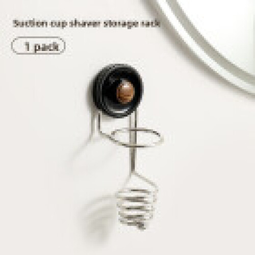 (Single Spiral )Suction Cup Bathroom Shelf With Movable Design For Razors Toothbrushes And