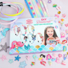 (Mermaid)Children Diy Butterfly Unicorn Hairband Mermaid Material Kit With Rhinestones For Creative Gift