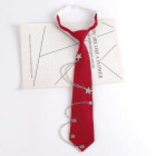(Burgundy)Star Chain Tie Necklace With Gem Embellishments Suitable For Formal And Wear Casual