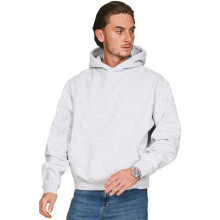 (L, Ash Grey) Casual Classics Mens Boxy Ringspun Cotton Oversized Hoodie
