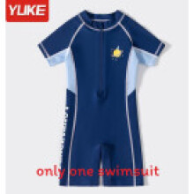 (Blue,2XL(Child))Kids Pool Swimwear With Unisex Polyester Sunproof Suit For Water Activities