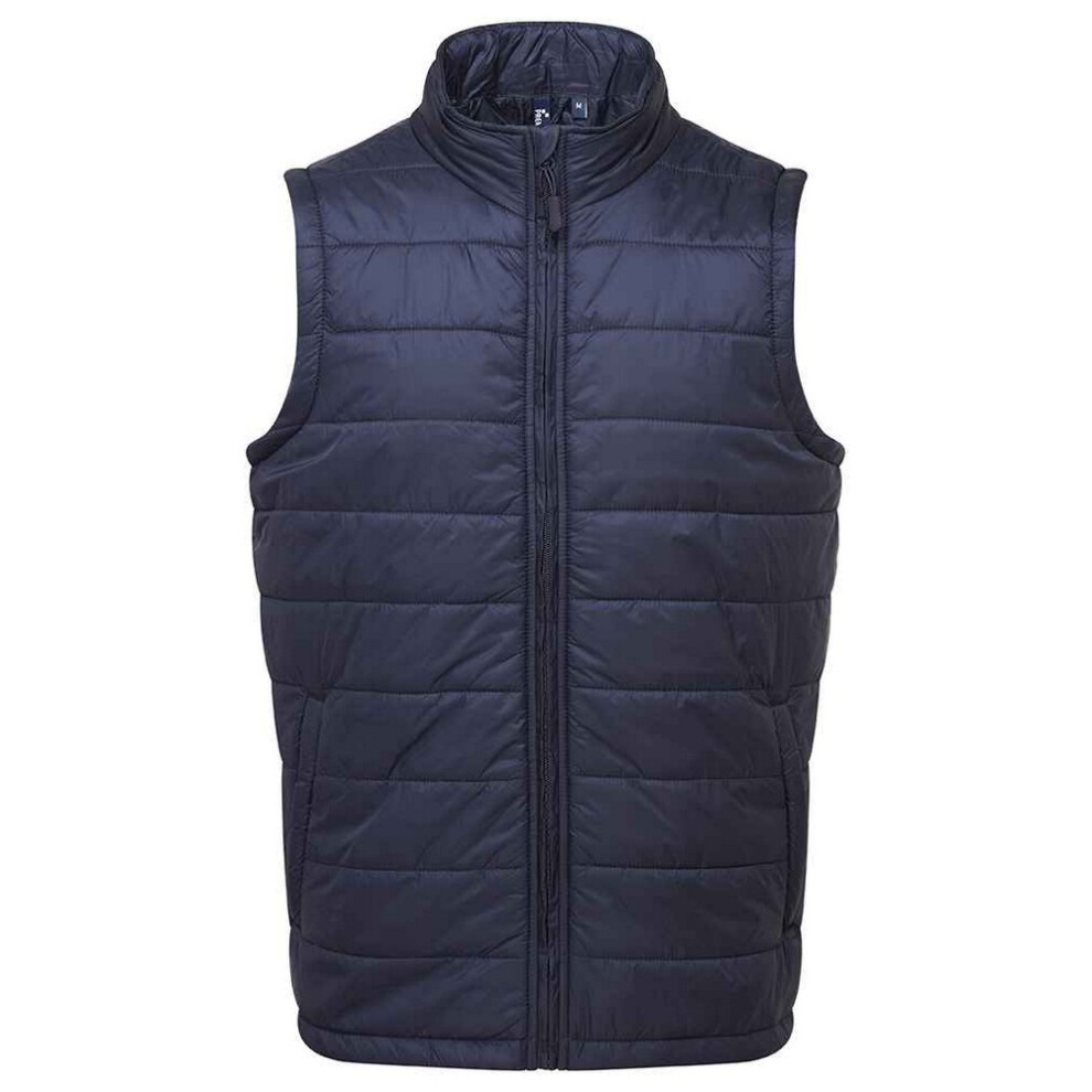 Premier Men's Recyclight Padded Gilet - Navy - 4XL - Navy - 100% Mixed - Image 3