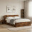 VidaXL vidaXL Headboard Cabinet with Storage Smoked Oak Engineered Wood 1
