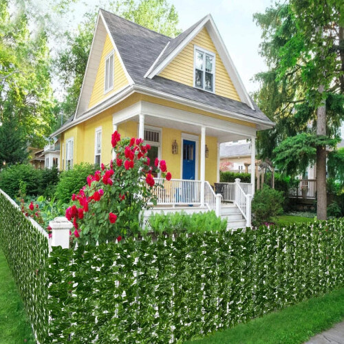 3x1m Artificial Ivy Hedge Roll Privacy Scren Green 2