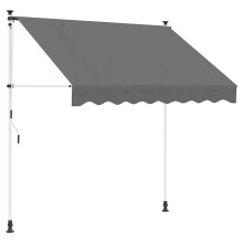 vidaXL Manual Retractable Awning 180 g / m² Polyester with PU Coated