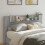 VidaXL vidaXL Storage Headboard with LED Grey Sonoma Engineered Wood 1