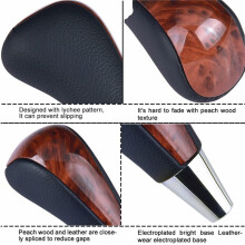 4X Wood Grain Car Gear Shift Knob for Camry/Harrier Fortuner Crown Land Lever Shifter Stick Black