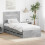 VidaXL vidaXL Bed Frame with Drawer Concrete Grey 75 x 190 cm Engineer Wood 1