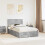VidaXL vidaXL Bed Frame Concrete Grey 120 x 190 cm Engineered Wood 1