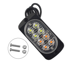 8-Led Flash Estroboscópico De Advertencia De Recuperación Luz De Señal De Emergencia De Urgencia De Auto Coche Luz Intermitente De Niebla Amarillo