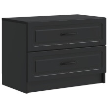 vidaXL Bedside Cabinet Black 62 x 34.5 x 44.5 cm Engineered Wood