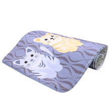 abwaschbar Kuechenmatte Badematte Wasser-slip-nette weiche Flanell saugfaehige Grau 50cmx80cm