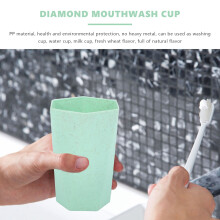 Nordic Style Green Straw Plastic Cup Toothbrush Holder Cup Wash Cup Drinking Cup Mug Green