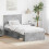 VidaXL vidaXL Bed Frame Concerte Grey 75 x 190 cm Engineered wood 1