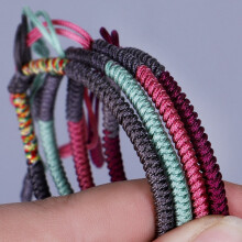 Neue Multi Farbe Tibetisch Buddhistischer Glücksbringer Tibetische Armbänder & Armreifen Für Frauen Männer Handgemachte Knoten Seil Armband Grün