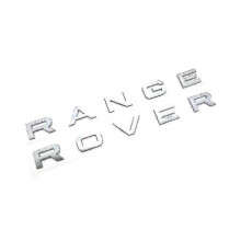 Chrome Silver Range Rover Front Grill Bonnet Badge Emblem Bonnet And Back Boot Lettering Badge (pack Of 2)