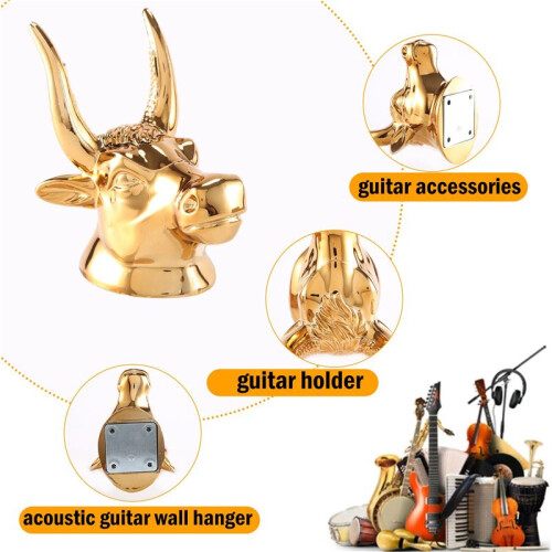Uchwyt na Gitarę Wieszak śCienny Bull Art Gitara Ukulele Hak Wieszak na Gitarę Uchwyt śCienny Stojak na Gitarę Basową Ukulele 2