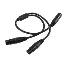 XLR-Y-Splitterkabel, XLR-Stecker auf Dual-XLR-Buchse, Mikrofon-Kombinator, Y-Kabel, Symmetrisches Mikrofonadapter-Patchkabel - 50 Cm