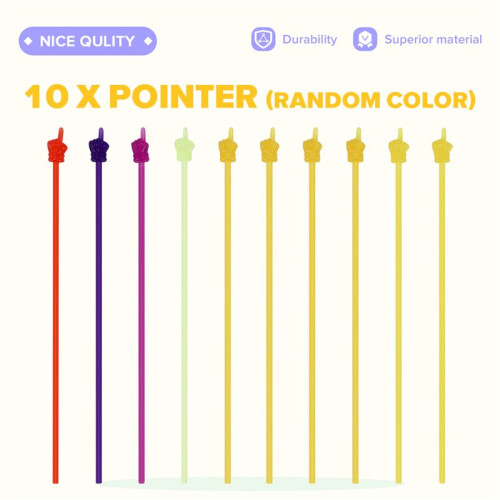 10 PCS  Hand Pointers Teachers Pointer Classroom and Presentation Finger Pointer Resin Finger Pointers Stick 2
