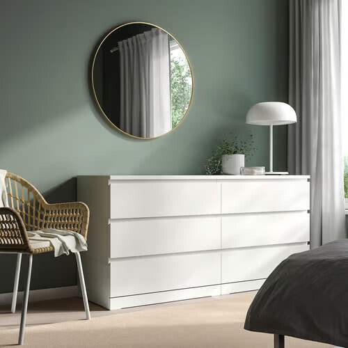 IKEA LINDBYN Gold Round Mirror 80cm 1