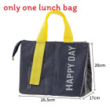 (Navy) Thermal Lunch Insulated Tote With Thick Aluminum Foil For Outdoor Activities