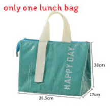 (Green) Thermal Lunch Insulated Tote With Thick Aluminum Foil For Outdoor Activities