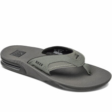 (14 UK, Grey Black) Reef Mens Fanning Pool Beach Holiday Flip Flops Thongs Sandals