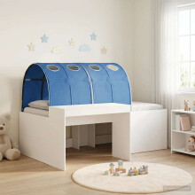 vidaXL Bed with Tunnel 4 pcs Artisian Oak and Blue Engineered Wood