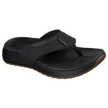 (9 UK, Black Nylon) Skechers Mens Street Retro Jogger Tate Flip Flops