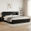 VidaXL vidaXL Headboard Cabinet with Storage Black Engineered Wood 1