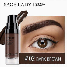 (A02 Dark Brown)Sace Lady Waterproof Eyebrow Gel Makeup Henna Shade for Eye Brow Tint Natural