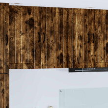 vidaXL Wall Cabinet LUCCA Smoked Oak 40 x 31 x 80 cm Engineered Wood