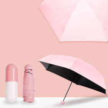 Rosa Damen Mini Regenschirm Kompakt Faltbar