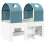 VidaXL vidaXL Bed with Tunnel 4 pcs White and Light Blue Engineered Wood 2