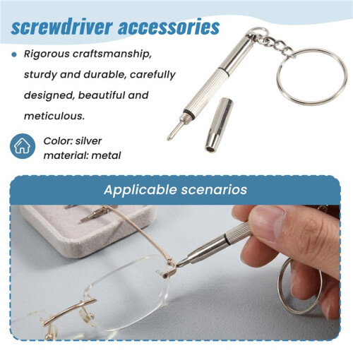 screwdriver 3 in 1 Phillips flat nut Hexagonal hollow Keychain sunglasses 1