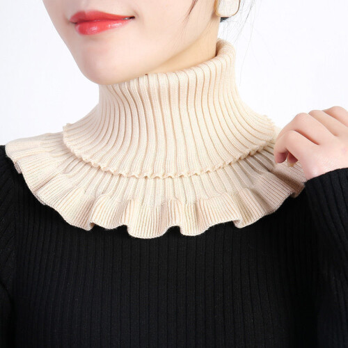 Col polo tricoté / cache-cou amovible White