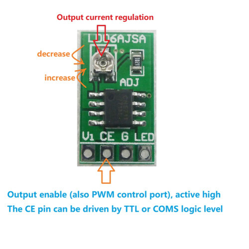 3.3V 3.7V 5V LED Driver 30-1500MA Constant Current Adjustable Module PWM Control Board for USB 18650 Li-Ion 2