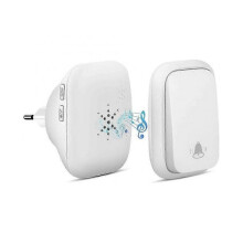White Wireless Doorbell, Self Powered Doorbell No Battery Required Cordless Door Chime, Waterproof Push Button 150m Range with 38 Chimes, 4 Level Volu