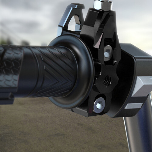 Universal Motorrad Lenkerhaken 22mm CNC Aluminium 1