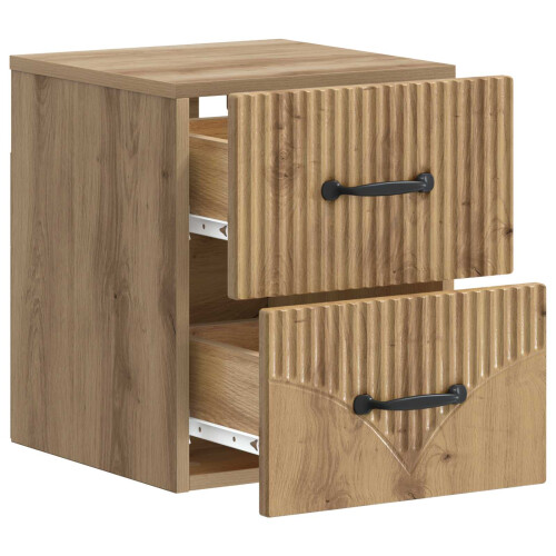VidaXL vidaXL Wall-Mounted Bedside Cabinet 2 pcs Artisan Oak Engineered Wood 2