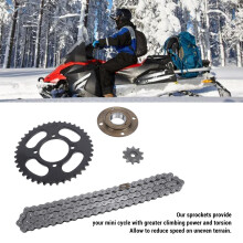 420 Kette Kettenrad Set 76 Glieder 10T+41T