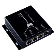 Estensore PoE un 4 Porte IEEE802.3Af per Telecamera IP Che Estende La Distanza di Trasmissione di 120 M con Porte LAN 10 / 100Mbps 4 Estensore POE
