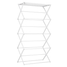 Étendoir à linge pliable à 8 niveaux, blanc