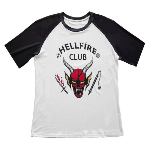 (white, 3XL) Stranger Things 4 Hellfire Club T-shirt
