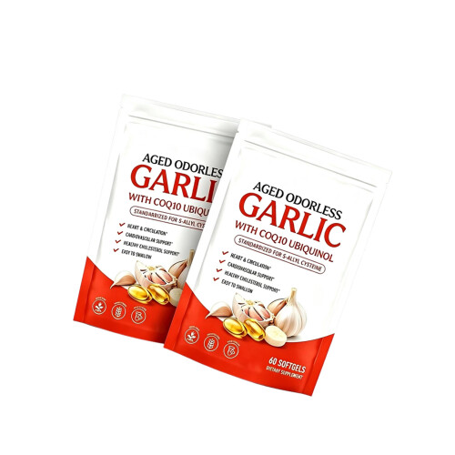 (2 PACK) Aged-Resilia Garlic Extract 600mg Softgels (120 Count) 1