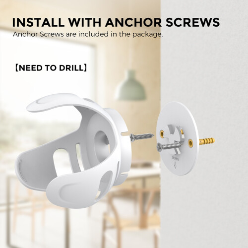 Wall Mount Holder Stand for Echo Dot 4&5 Space Saving Bracket Assistants for  Speaker Accessory White 2