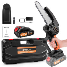 Cordless Chain Saw 6inch Handheld Mini Chain Saw for Pruning Trees with Battery, Chain and Case