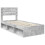 VidaXL vidaXL Bed Frame Concerte Grey 75 x 190 cm Solid Pine Wood 3