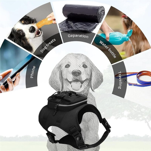 This Backpack, Specifically Designed for Medium to Large-Sized Dogs, is Suitable for Pet Walks, Training 1