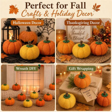 12 Stuks Thanksgiving Wol Vilt Pompoenen Herfst Vilt Decoratie Pompoenen Decor Herfst Versieringen voor Thuis C